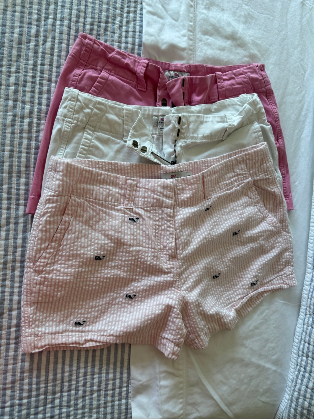 Vineyard Vines Pink & White Shorts Trio